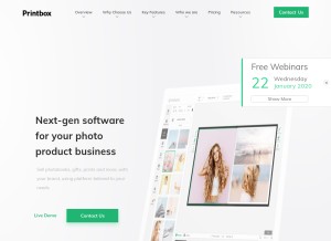 How getprintbox.com looks like on a tablet such as an iPad.