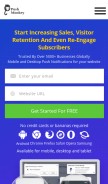 How getpushmonkey.com looks like on a mobile device such as an iPhone.
