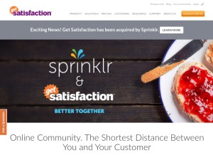 How getsatisfaction.com looks like on a tablet such as an iPad.