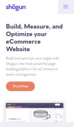 How getshogun.com looks like on a mobile device such as an iPhone.