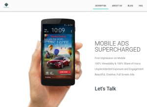 How getslidejoy.com looks like on a tablet such as an iPad.
