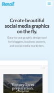 How getstencil.com looks like on a mobile device such as an iPhone.