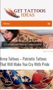 How gettattoosideas.com looks like on a mobile device such as an iPhone.