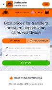 How gettransfer.com looks like on a mobile device such as an iPhone.