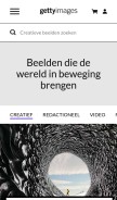 How gettyimages.nl looks like on a mobile device such as an iPhone.