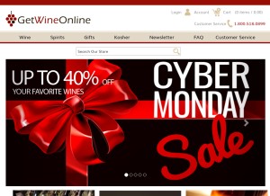 How getwineonline.com looks like on a tablet such as an iPad.