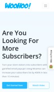 How getwoohoo.com looks like on a mobile device such as an iPhone.