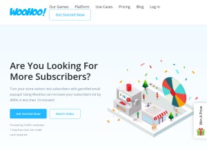 How getwoohoo.com looks like on a tablet such as an iPad.
