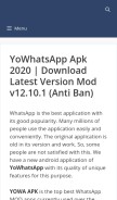 How getyowhatsapp.com looks like on a mobile device such as an iPhone.