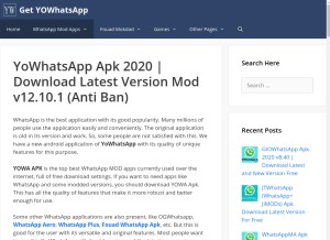 How getyowhatsapp.com looks like on a tablet such as an iPad.