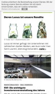 How gevestor.de looks like on a mobile device such as an iPhone.
