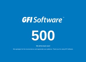 How gfi.com looks like on a tablet such as an iPad.