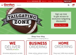 How gfsstore.com looks like on a tablet such as an iPad.
