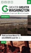 How ggwash.org looks like on a mobile device such as an iPhone.