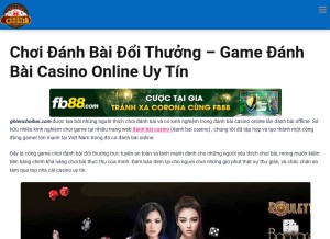 How ghienchoibai.com looks like on a tablet such as an iPad.