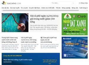 How giacaphe.com looks like on a tablet such as an iPad.