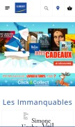 How gibert.com looks like on a mobile device such as an iPhone.