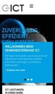 How gict.ch looks like on a mobile device such as an iPhone.
