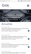 How gide.com looks like on a mobile device such as an iPhone.