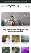 How giffywalls.com.au looks like on a mobile device such as an iPhone.