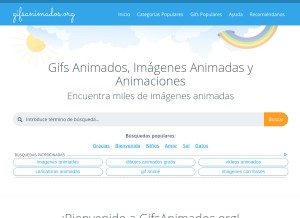 How gifsanimados.org looks like on a tablet such as an iPad.