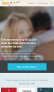 How giftly.com looks like on a mobile device such as an iPhone.