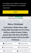 How gifts.ie looks like on a mobile device such as an iPhone.