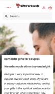 How giftsforcouple.com looks like on a mobile device such as an iPhone.