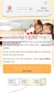 How giftster.com looks like on a mobile device such as an iPhone.
