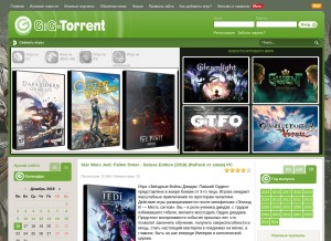 How gig-torrent.ru looks like on a tablet such as an iPad.