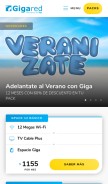 How gigared.com looks like on a mobile device such as an iPhone.
