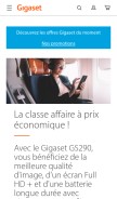 How gigaset.com looks like on a mobile device such as an iPhone.