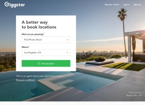 How giggster.com looks like on a tablet such as an iPad.