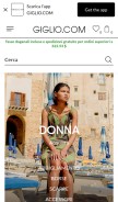 How giglio.com looks like on a mobile device such as an iPhone.