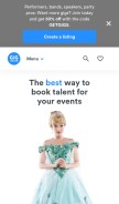 How gigsalad.com looks like on a mobile device such as an iPhone.
