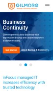 How gilmoresolutions.com looks like on a mobile device such as an iPhone.