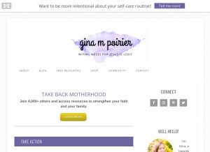 How ginampoirier.com looks like on a tablet such as an iPad.