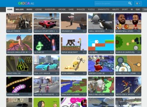 How gioca.re looks like on a tablet such as an iPad.