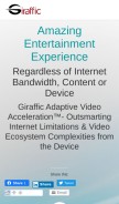 How giraffic.com looks like on a mobile device such as an iPhone.