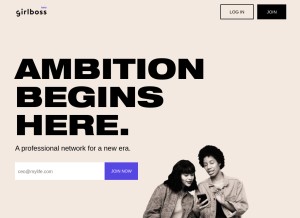 How girlboss.com looks like on a tablet such as an iPad.