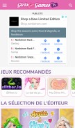 How girlsgogames.fr looks like on a mobile device such as an iPhone.