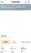 How gismeteo.lt looks like on a mobile device such as an iPhone.