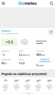 How gismeteo.pl looks like on a mobile device such as an iPhone.