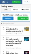 How gitconnected.com looks like on a mobile device such as an iPhone.