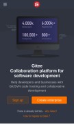 How gitee.io looks like on a mobile device such as an iPhone.