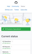 How githubstatus.com looks like on a mobile device such as an iPhone.