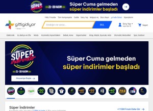 How gittigidiyor.net looks like on a tablet such as an iPad.