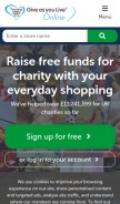 How giveasyoulive.com looks like on a mobile device such as an iPhone.
