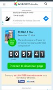 How giveawayoftheday.com looks like on a mobile device such as an iPhone.