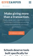 How givecampus.com looks like on a mobile device such as an iPhone.
